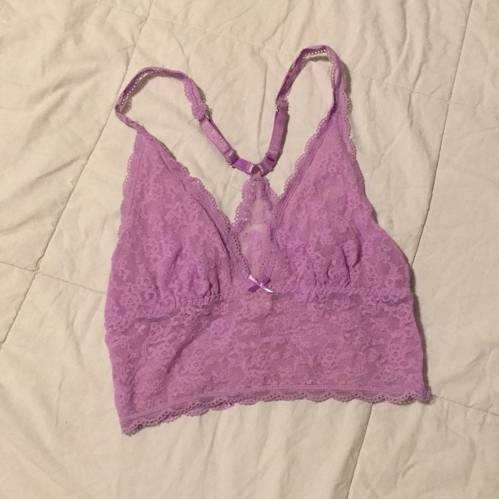 Lacey lilac bralette top
